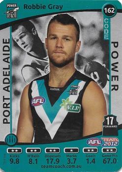 2012 Team Zone AFL Team - Silver Code #162 Robbie Gray Front